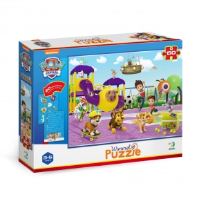 Пазлы 60 элементов Щенячий патруль Paw Patrol. На прогулке (вимельпазл с заданиями) 200453 Додо Dodo
