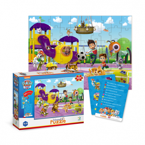 Пазли 60 елементів Щенячий патруль Paw Patrol. На прогулянці (вімельпазл з картками-завданнями) 200453  Dodo Додо