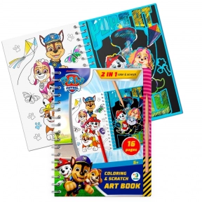 Набір для творчості 2в1. Розмальовки та гравюри "Грайся весь день" , 8 сторінок-розмальовок, гравюр, стилус 200533 Dodo