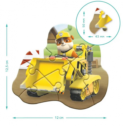 Пазли 6 в 1 4 - 6 -8 елементів Щенячий патруль  Paw Patrol. Готові до дії 200535 Dodo Додо