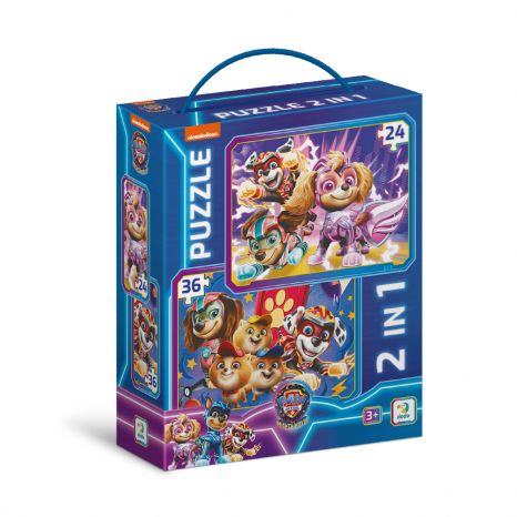 Картонные детские пазлы 2в1 (24 и 36 эл.) Щенячий патруль: Сохраняем мир в безопасности 200573 Dodo