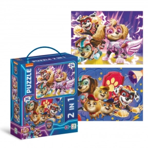 Картонні дитячі пазли  2 в 1 (24 і 36 елементів) Щенячий патруль: Зберігаємо світ у безпеці 200573 Dodo