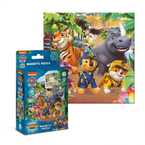 Магнітний пазл Paw Patrol "Джунглі", 40 елементів, розмір пазла: 22х22 см, 200649 Dodo