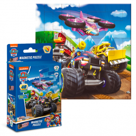 Магнітний пазл Paw Patrol "Колеса"  на 40 елементів , Dodo 200650