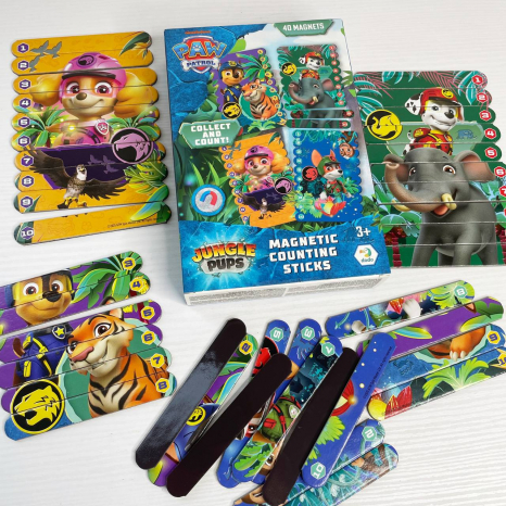 Магнітні палички-пазл для рахування "Джунглі" , 40 магнітних елементів, 200654 Dodo
