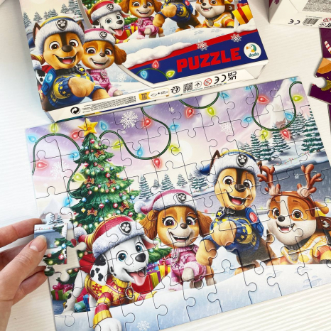 Картонні пазли Щенячий патруль 60 елементів Час Різдва настав! 200696 Dodo Додо