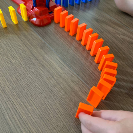 Настільна дитяча гра кольорове доміно з катапультою 2016A-1-2