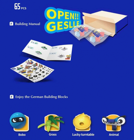 Конструктор з пружинками Rolling Funland, 65 деталей 202011 Geslle