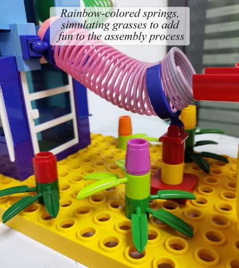 Конструктор з пружинками Rolling Funland, 203 деталі 202102 Geslle