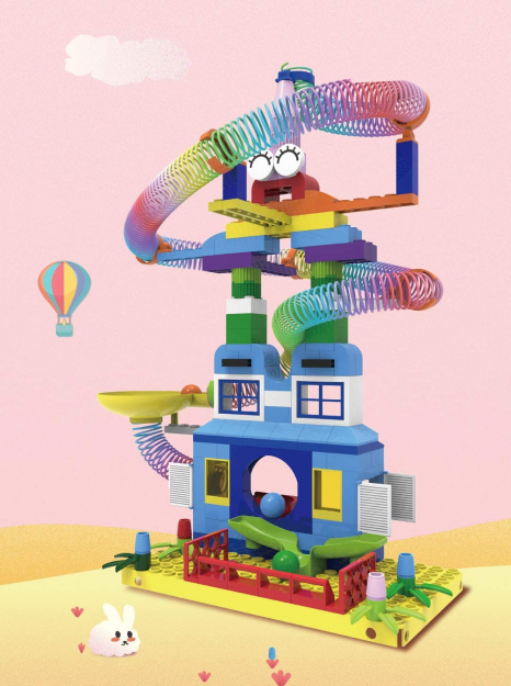 Конструктор з пружинками Rolling Funland, 203 деталі 202102 Geslle