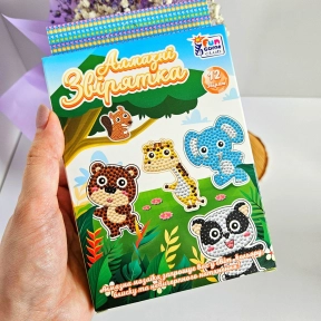 Алмазні стікери,наклейки Звірятка 20299 "4FUN Game Club"