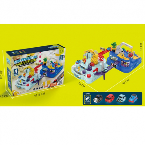 Дитячий механічний трек Гараж з машинками 4 шт 207A