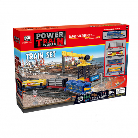 Іграшкова залізниця з підйомним краном