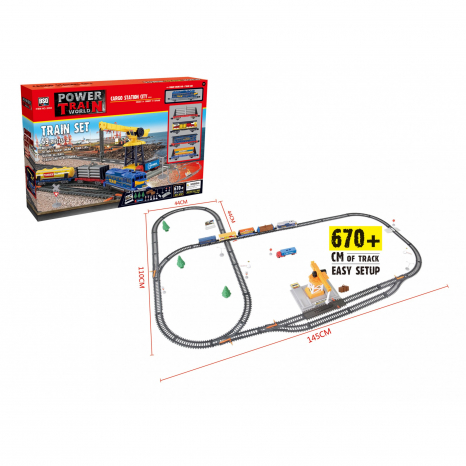 Іграшкова залізниця з підйомним краном