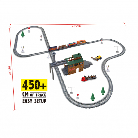 Залізниця з лісопилкою  Power Train (60 елементів, довжина колії 450 см) BSQ 2083