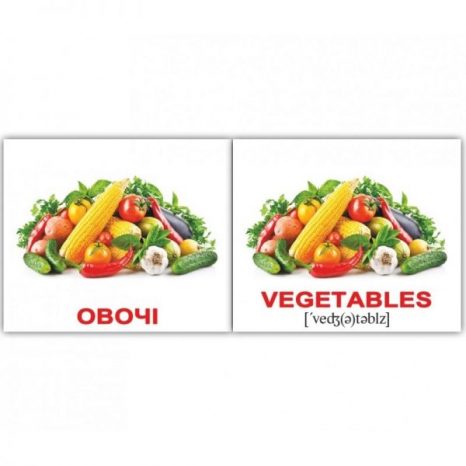 Картки Домана міні Їжа/ Food англо-укр. Вундеркінд з пелюшок 2100064065316