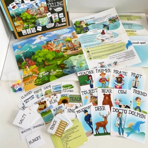 Гра навчальна настільна «English storytelling» (Інгліш сторітелінг), Умняшка, 2101