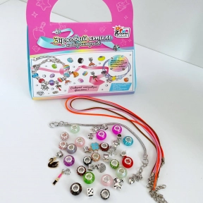 Зірковий стиль 21010 4FUN Game Club створи прикрасу, 2 розміри шармів, основи для підвіски, аксесуари, основа для браслету, в коробці