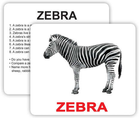 Картки Домана міні на англ.мові Дикие животные/Wild animals від Вундеркінд з пелюшок