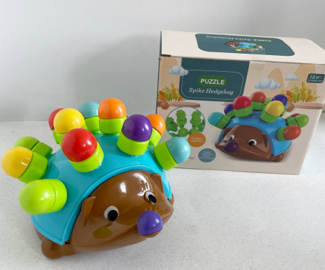 Розвиваючий логічний їжак 12 голочок з отворами геометричних фігур , 2152