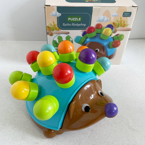 Розвиваючий логічний їжак 12 голочок з отворами геометричних фігур , 2152
