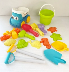 Пісочний набір самоскид, відро, граблі, сито 218-43