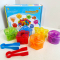 Логічний сортер на кольори з фігурками Тварини, щипці, геометричні фігури