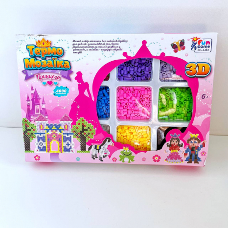 Термомозаїка Принцеса 3D-фігурки 4000 намистин