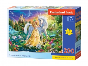 Картонний пазл Дівчина та єдиноріг, 200 елементів, Castorland, 222230