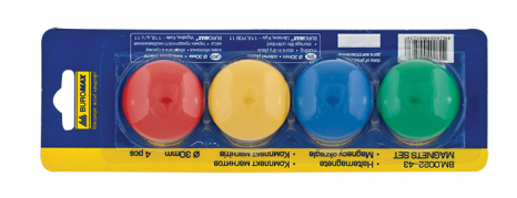 Магниты BUROMAX 0022-43 комплект 4шт*30мм