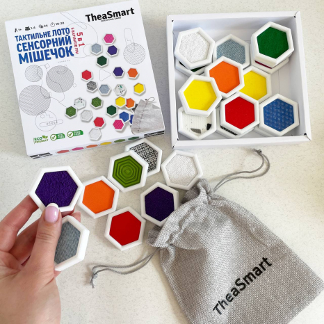 Тактильне меморі (тактильне лото) Сенсорний мішечок TheaSmart