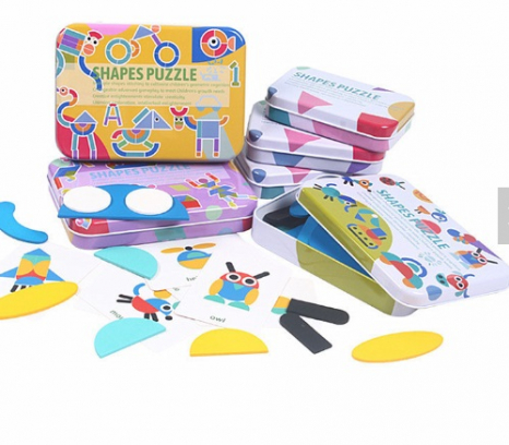 Деревяна іграшка Мозаїка, геометричні блоки, 2305-64