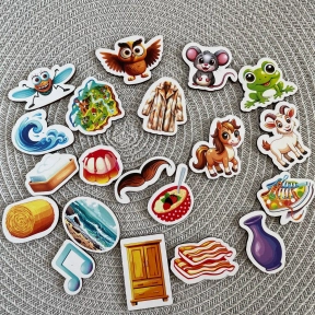 Деревянные фигурки 1 тип составляющая структуры слова SP