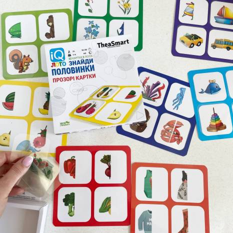 Дитяче лото Знайди половинки (прозорі картки)