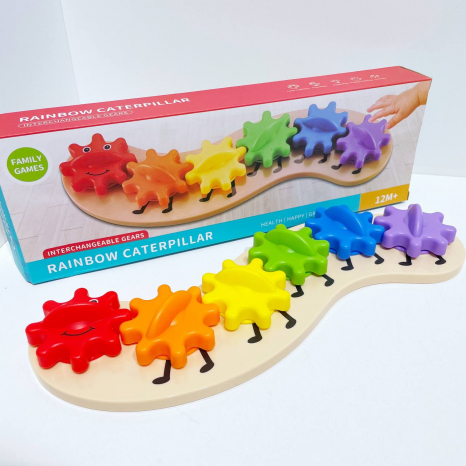 Дитяча гра - логіка сортер Веселкова гусеничка 24403