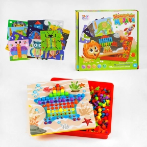Мозаїка з трафаретами 180 елементів та 12 трафаретів 4FUN Game Club 24749