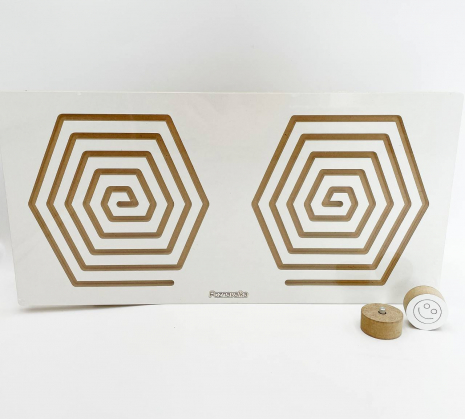 Міжпівкульна дошка шестикутник МДФ Poznavalka