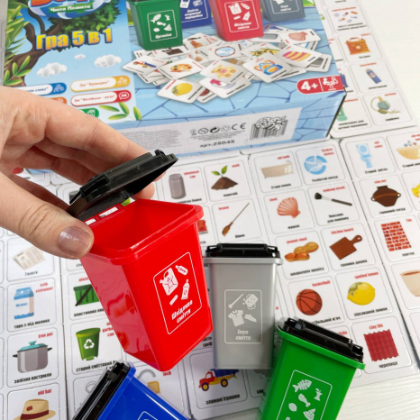 Настільна навчальна гра 5 в 1 Еко Батл. Чиста планета 4FUN Game Club 25045