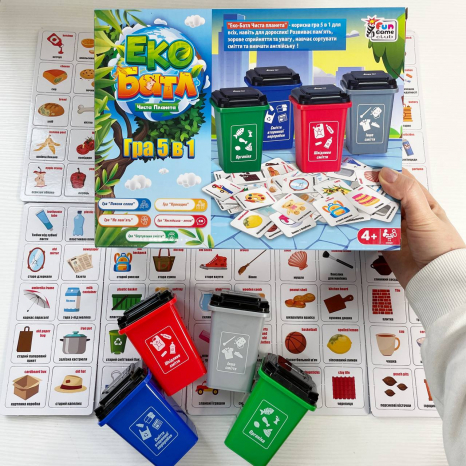 Настільна навчальна гра 5 в 1 Еко Батл. Чиста планета 4FUN Game Club 25045
