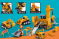 Набор горок - экскаватор с машинками (паркинг - конструктор)  269-59