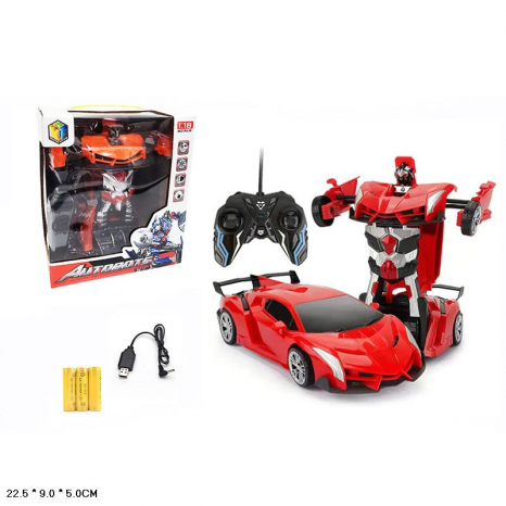 Дитяча іграшка машина-трансформер на р/к (акум., світлові ефекти) 27-6KX