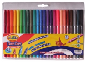 Фломастери Class Premium  Легке змивання  24 кол 2724