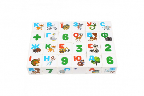 Кубики Арифметика+абетка 24 шт. ТЕХНОК
