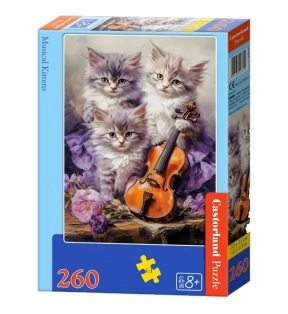 Пазл "Музичні кошенята" (кошенята музиканти) 260 ел, 32х23 см, Castorland