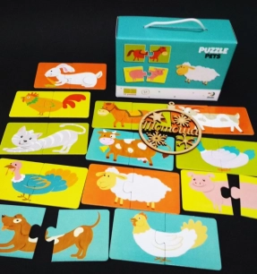 Картонні (дуо) пазли половинки Улюблені/домашні тварини /  (Ферма), Додо / Dodo