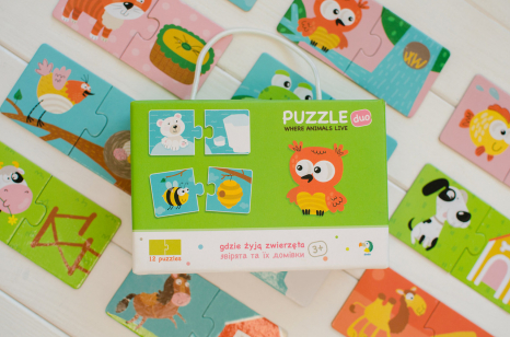 Картонні (дуо) пазли половинки Хто де живе Додо / Dodo