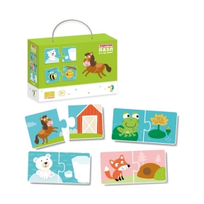 Картонные (дуо) пазлы половинки Кто где живёт Додо / Dodo