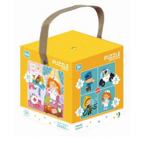 Картонные пазлы 4 в 1 Профессии  Додо / Dodo