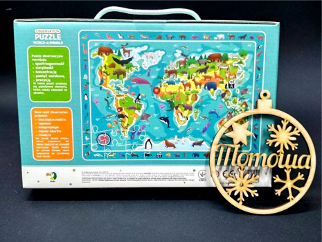 Картонные пазлы Карта мира животные / Карта животных (80 дет.), Додо / Dodo