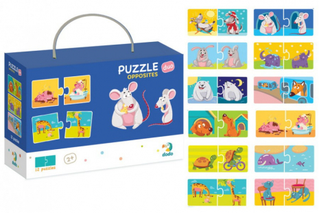 Картонные (дуо) пазлы половинки Противоположности Додо / Dodo